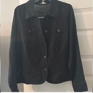 Charter Club Dark Linen Jacket - Size XL